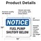 Signmission Fuel Pump Shutoff Below, 14 in W x Rectangle, Vinyl Decal OS-2PACK-NS-D-1014-L-12938 - alternate 2
